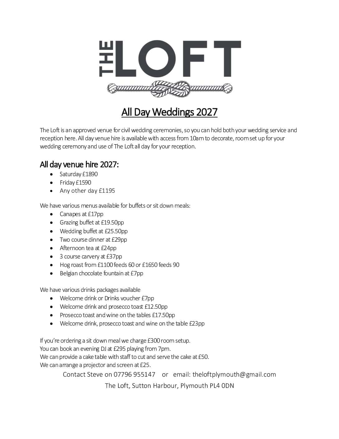 All Day Weddings 2027