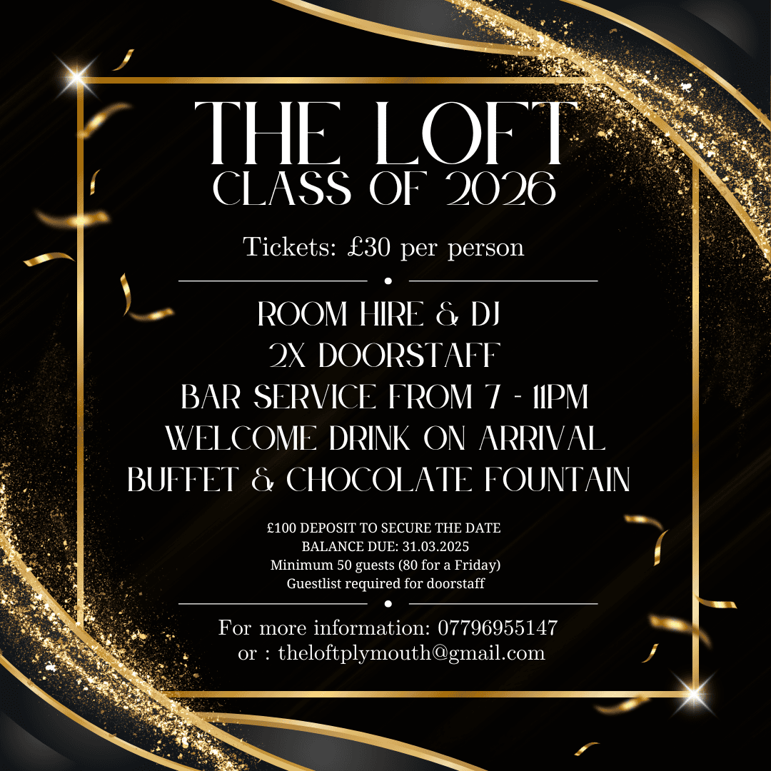 Hold your Prom at The Loft Plymouth.